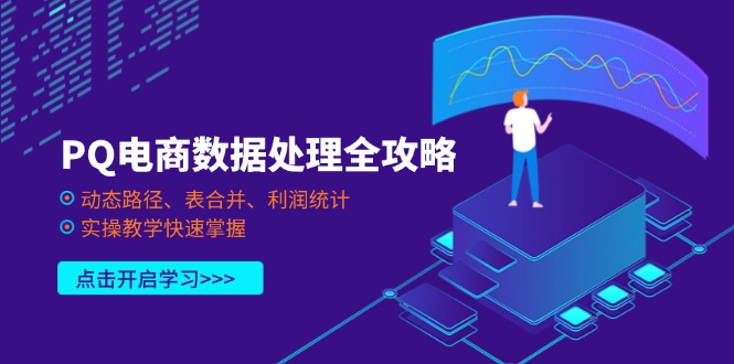 (14240期)PQ电商数据处理全攻略,动态路径、表合并、利润统计,实操教学快速掌握-亮剑学堂
